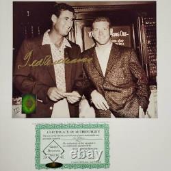 Ted Williams autograph signed 8x10 Photo with Mantle/1000 Green Diamond holo & COA