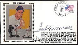 Ted Williams autographed FDC First Day Cover Boston Red Sox PSA/DNA 94656