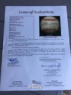 Ted Williams autographed Omlb baseball with 521 Home Runs Inscription Super Rare