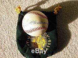 Ted Williams autographed baseball COA from Upper Deck