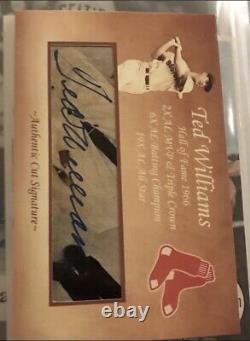 Ted Williams autographed cut with certification