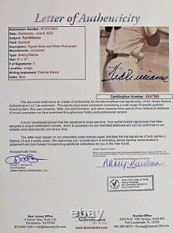 Ted Williams (d. 2002) Red Sox HOF Autographed 8x10 Signed Vintage Photo JSA