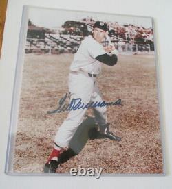 Ted Williams original signed photograph COA Boston Red Sox Great