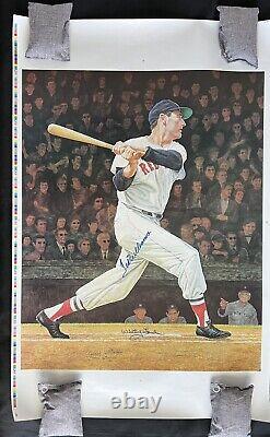 Ted Williams print by Armand LaMontagne Autographed & COA