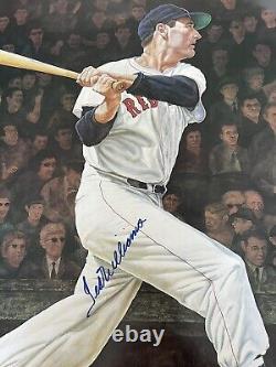 Ted Williams print by Armand LaMontagne Autographed & COA