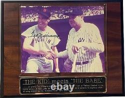 Ted Williams signed 1943 Boston Red Sox MLB 8x10 Photo Plaque/Babe Ruth Beckett