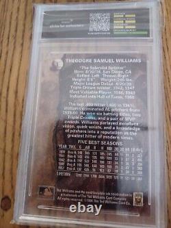 Ted Williams signed 1993 card. Ted Williams Card Co. Graded 7. Awesome Signature