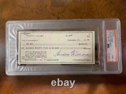 Ted Williams signed Check Boston Red Sox PSA/DNA Auto Mint 9