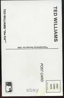 Ted Williams signed Post Card 3 1/2 x 5 1/2 EX+/NearMint Condition