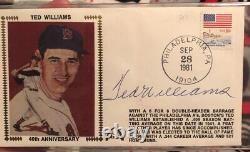 Ted Williams signed cachet JSA LOA Boston Red Sox autograph