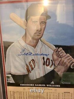 Ted Williams signed limited edition 16X24 framed career stat print Beckett coa