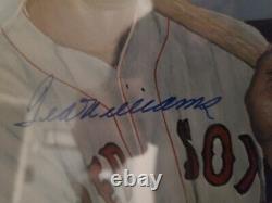 Ted Williams signed limited edition 16X24 framed career stat print Beckett coa