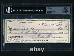 Ted Williams signed personal check Red Sox BAS authentic autograph Nice