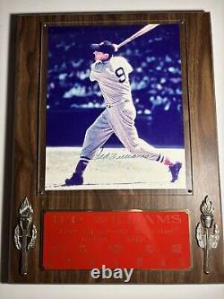 Ted Williams signed plaque With COA