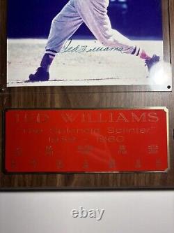 Ted Williams signed plaque With COA