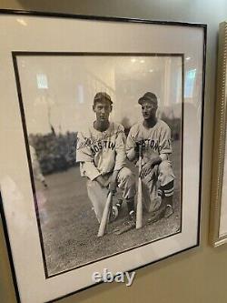 Ted williams autographed photo with bobby doerr framed