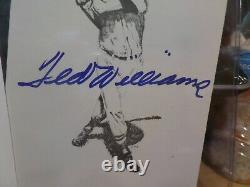 Ted williams signed 8 x 6 picture card