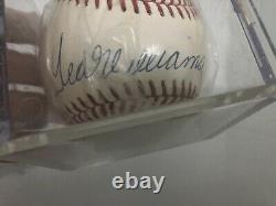 Ted williams signed baseball with coa from upper deck