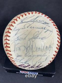 Texas Rangers 1972 Team Signed Baseball Nellie Fox, Ted Williams, 29 sigs, PSA