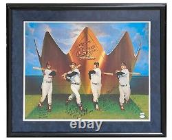 The Finest Mickey Mantle Ted Williams Triple Crown Signed 20x24 Photo JSA COA