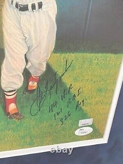 The Finest Mickey Mantle Ted Williams Triple Crown Signed 20x24 Photo JSA COA