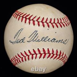 The Finest Ted Williams Signed Baseball on the Planet! 1940's OAL Harridge PSA