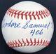 Theodore Samuel Williams Ted Full Name 406 Signed Baseball Jsa Loa