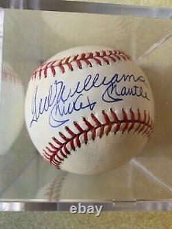 Triple Crown 500 HR Club Mickey Mantle Ted Williams Signed Autographed Baseball