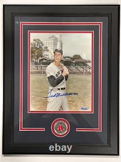 Tristar Ted Williams signed 8x 10 photo Framed withmedallion Boston Red Sox