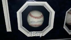 UDA Mickey Mantle Ted Williams Signed Upper Deck Authenticated Baseball Framed