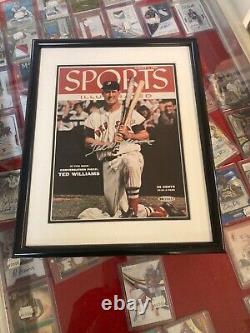 UDA Ted Williams Signed Sports Illustrated Cover Framed