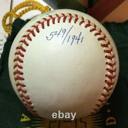 Uda Ted Williams Ss Signed Baseball. 406 Inscription #/1941 Oal Ball Autograph