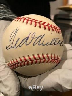 Upper Deck Authenticated Red Sox Ted Williams Autographed Baseball with COA