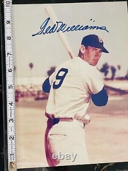 Vintage Ted Williams 8x10 Signed Photo On Plaque- Ready To Hang