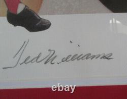 Vintage Ted Williams Auto Signed Print Boston Red Sox 348/406 Coa From Jsa Rare