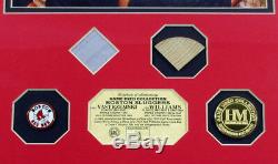 Williams Yastrzemski Signed Photo GU Bat Jersey Coin Highland Mint Framed 2 Auto