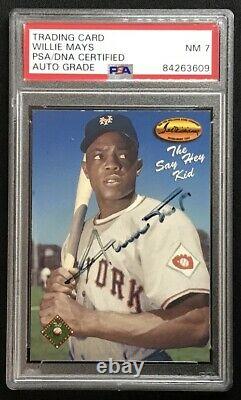 Willie Mays 1993 Say Hey Kid Ted Williams Card Co. Signed Card PSA Auto NM 7